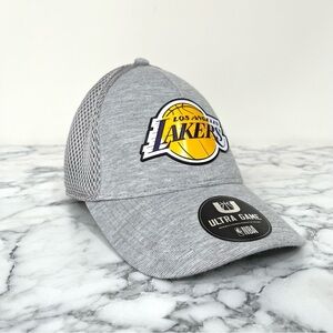NBA Los Angeles Lakers Ultra Game Grey Heather Flexfit Hat One Size Fits Most